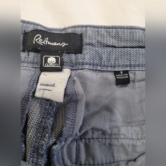 💲2️⃣ REITMANS Slate Blue Cotton/Lyocell Tapered High-Rise Utility Pant Size 2 - Picture 5 of 11